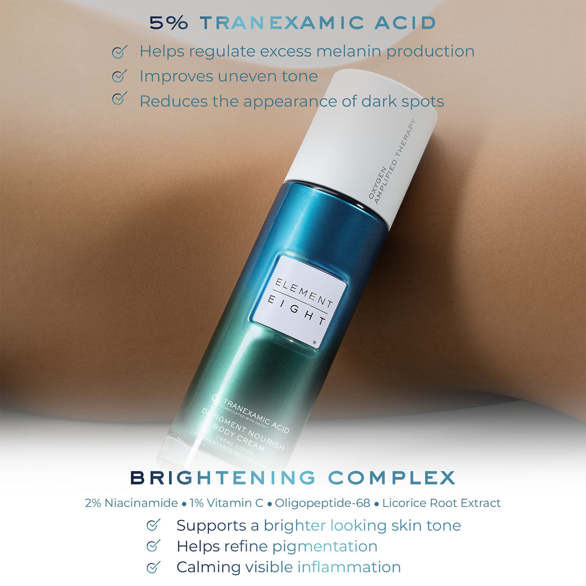 O2 Tranexamic Acid Crème Corps Dépigmentante Nourrissante
