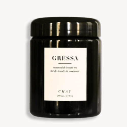 Pot de tisane Chay pour la beauté de la peau GRESSA SKIN. 200ml. Infusion détox, apaisante et anti-âge bio et naturelle pour la peau.