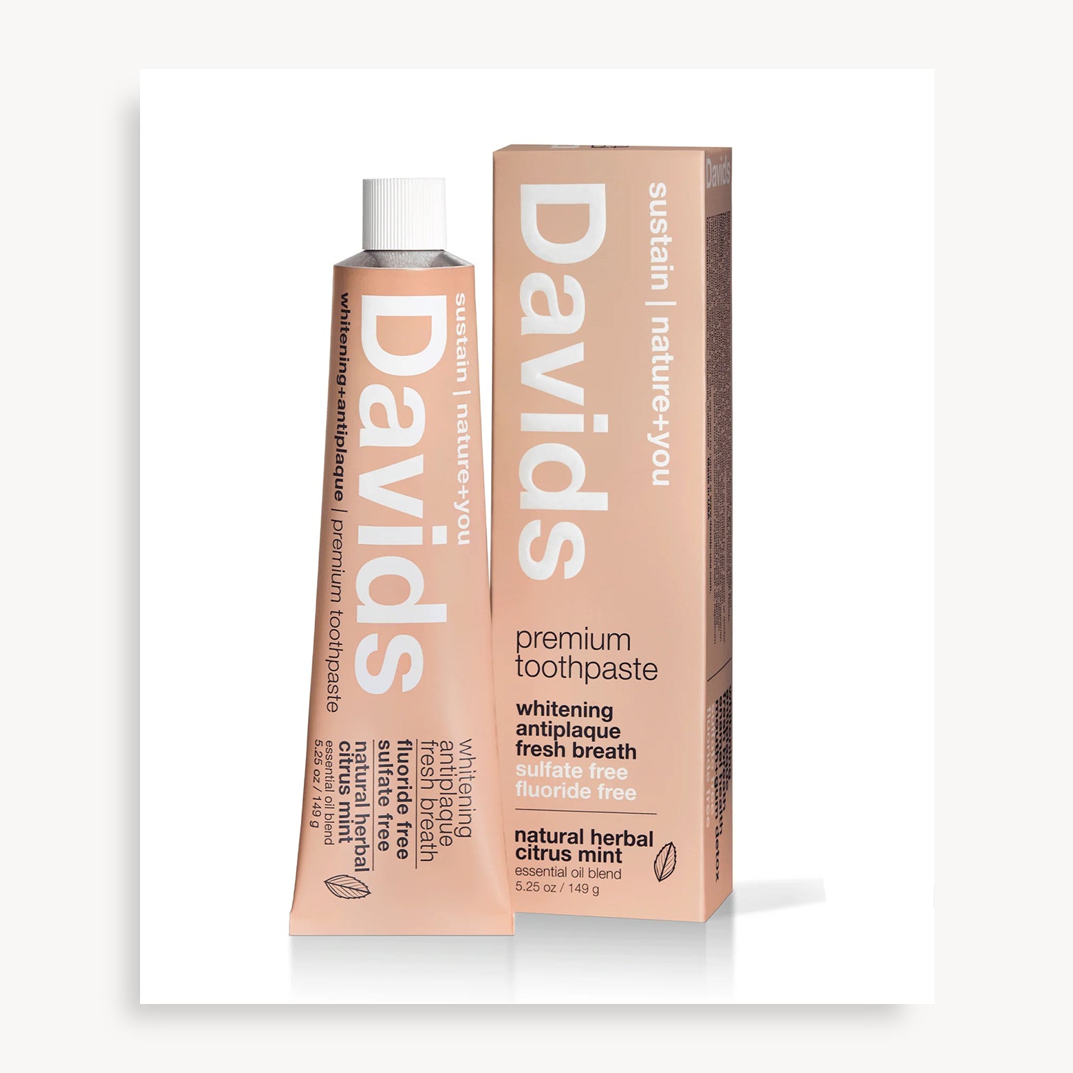 Dentifrice Naturel Premium - Menthe Poivrée + Agrumes - Davids
