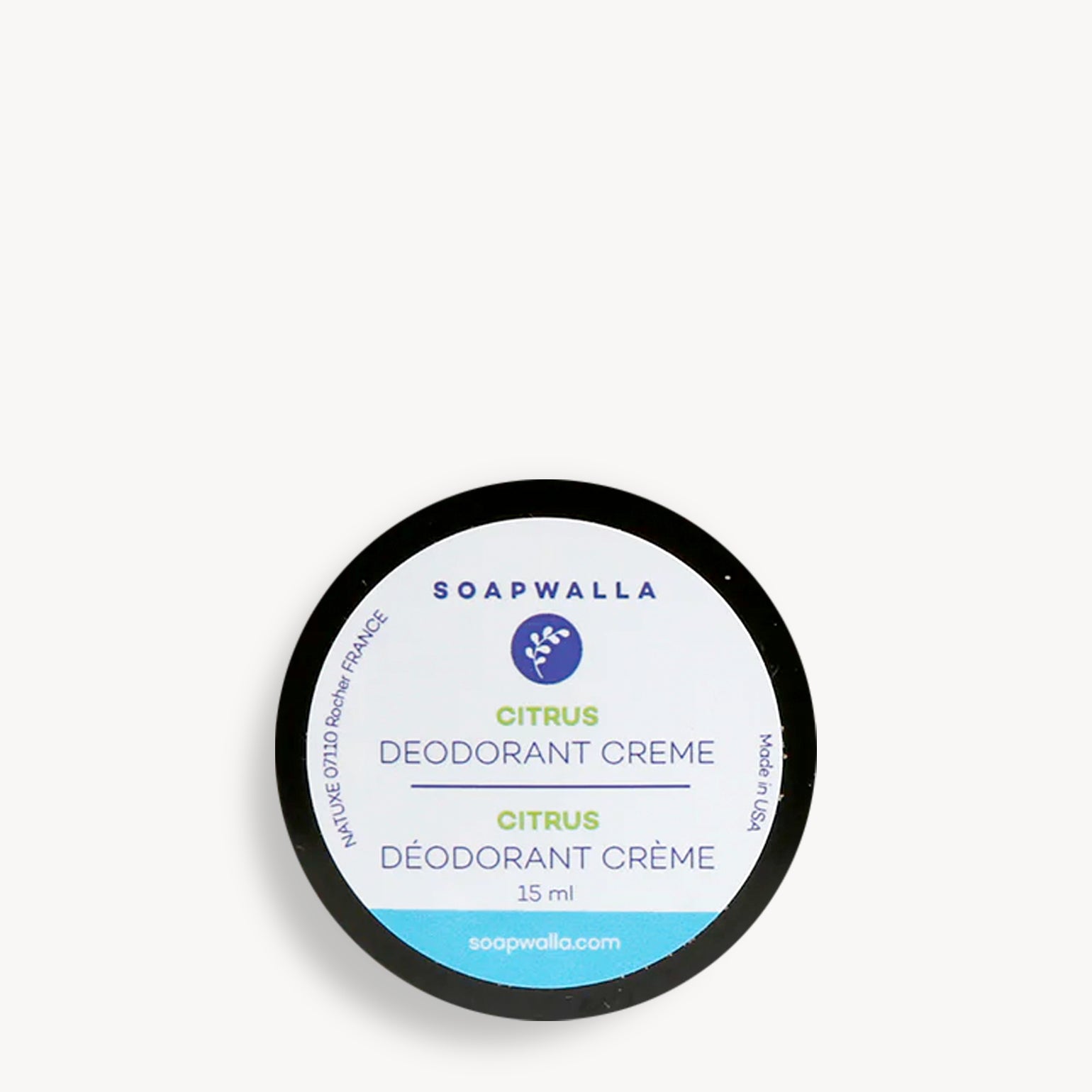 Déodorant bio crème Citrus - Soapwalla - 15g