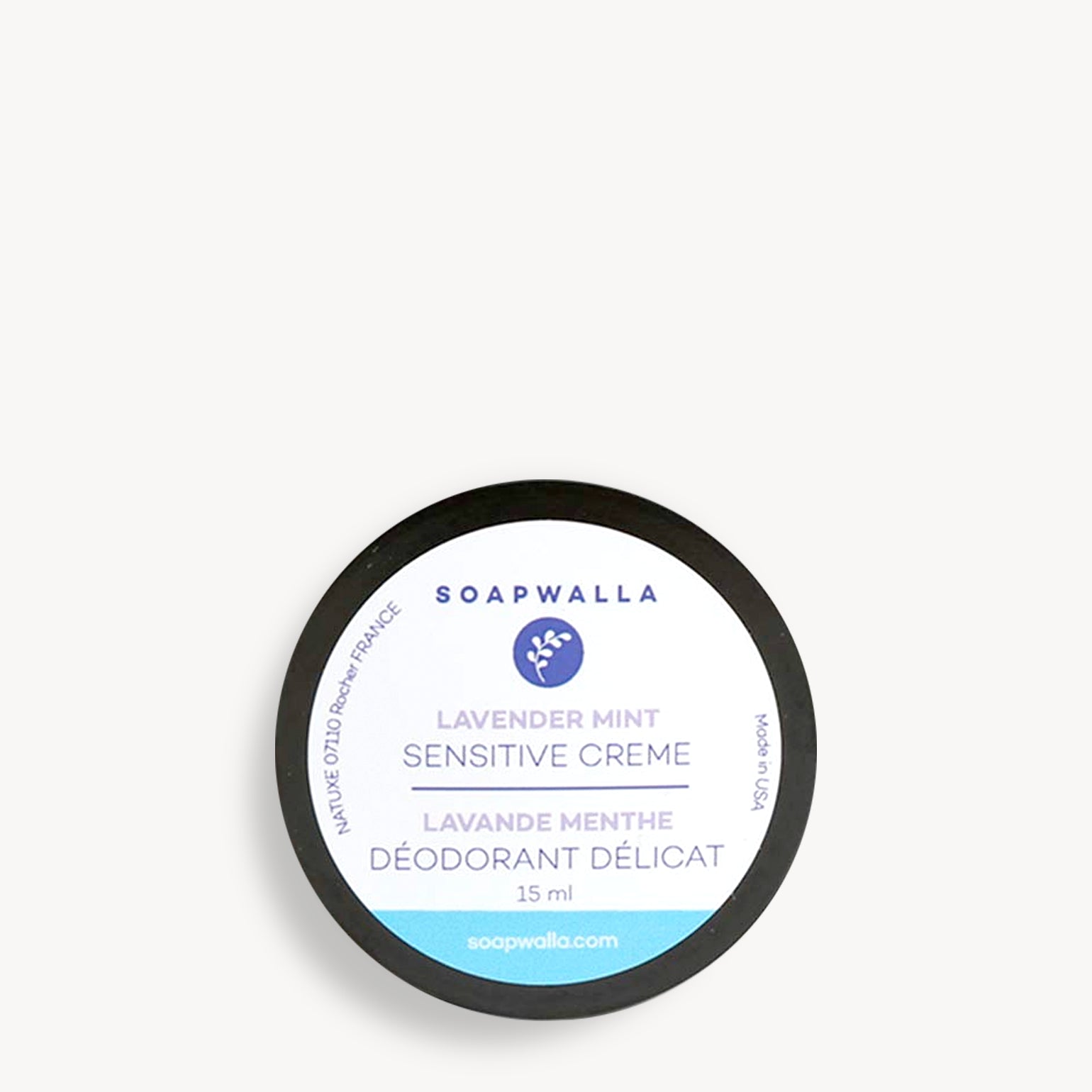 Déodorant Crème Peaux Sensibles Lavande Menthe - Soapwalla - 15g