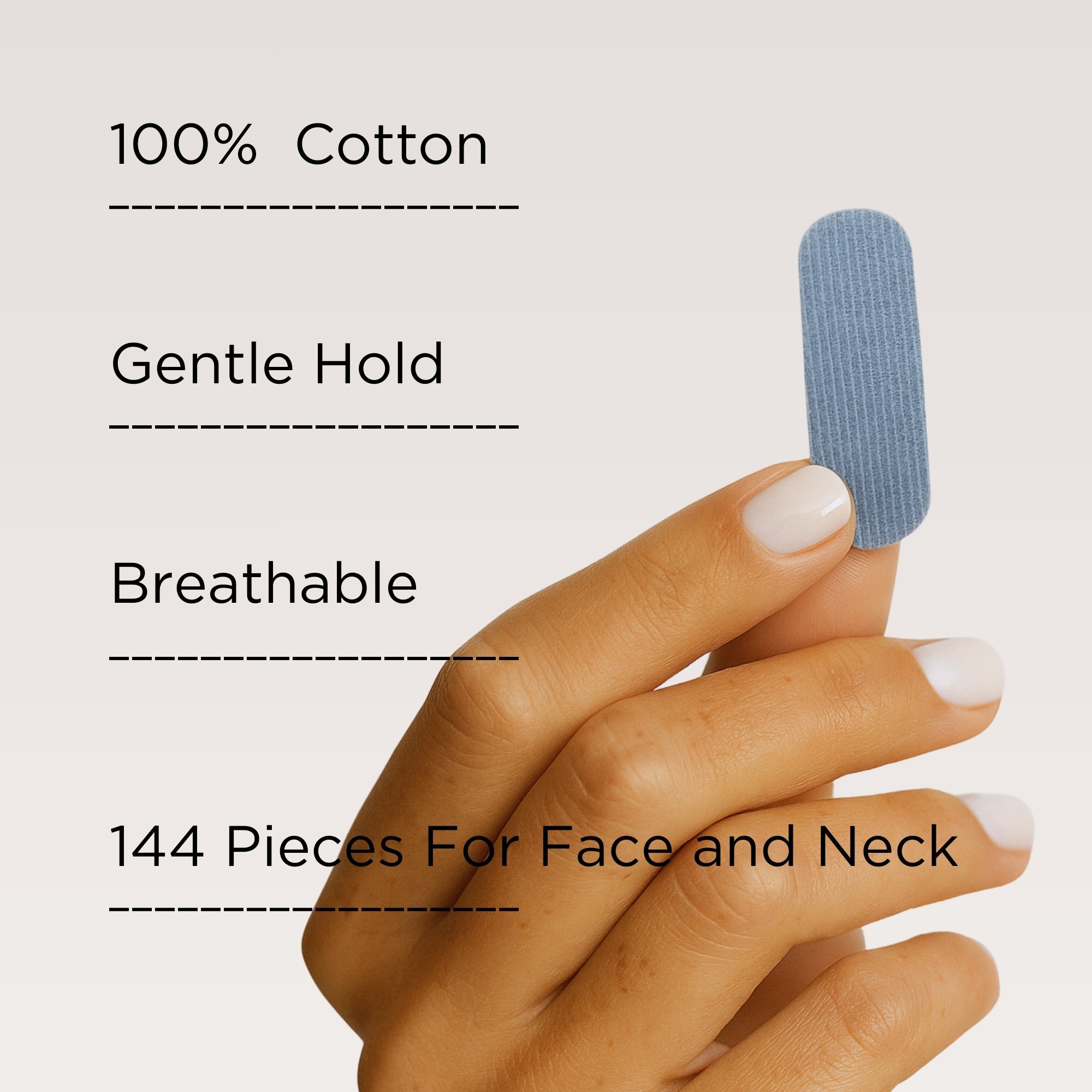 144 Face Tape Solaris Lab NY : 100% cotton résispirant et adhésif doux.