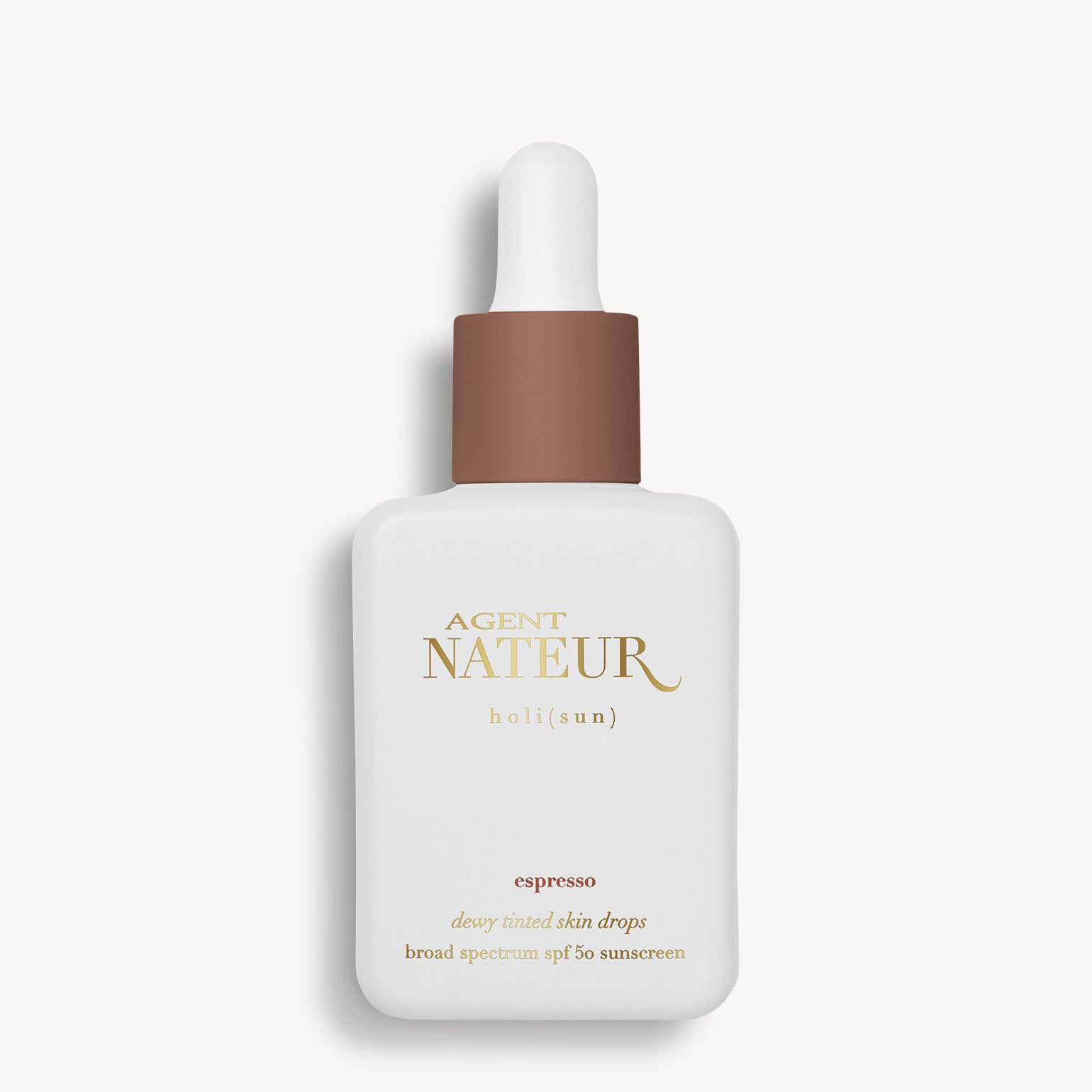 Holi (sun) Dewy Tinted Skin Drops SPF50 - Agent Nateur - Espresso