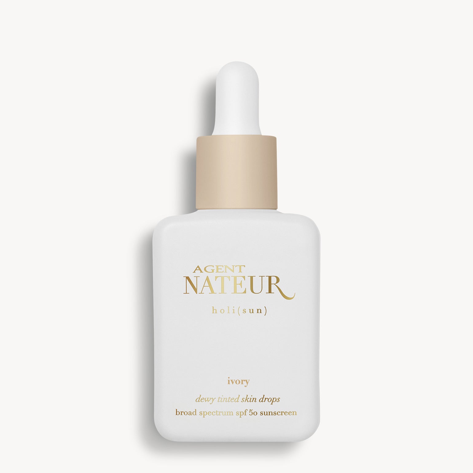 Holi (sun) Dewy Tinted Skin Drops SPF50 - Agent Nateur - Ivory