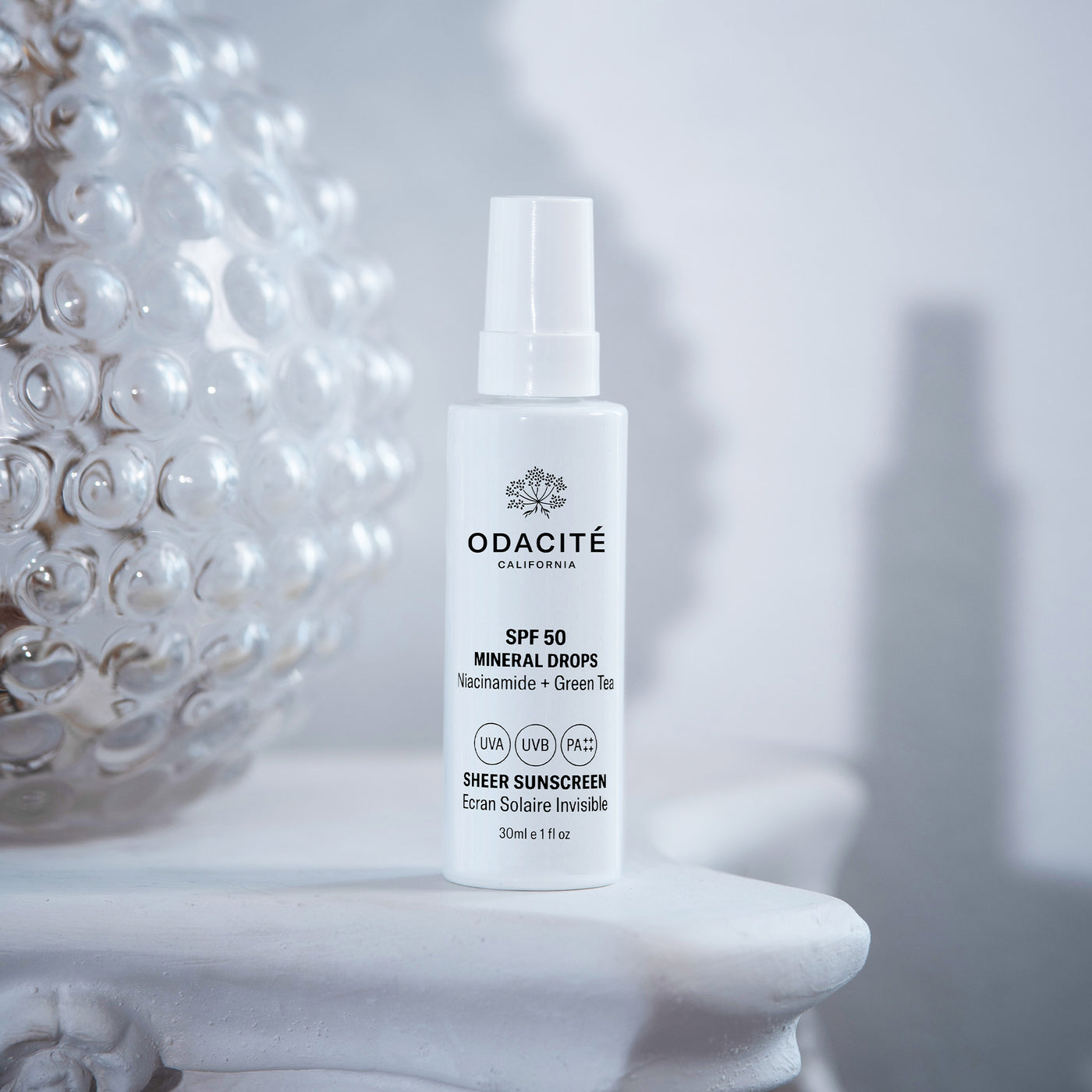 Minéral Drops - Ecran Solaire Transparent SPF 50 - Niacinamide + Thé Vert – Odacité